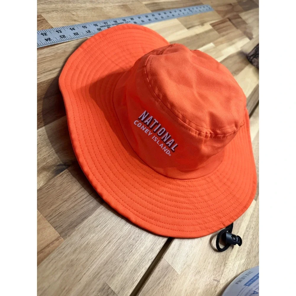 Detroit Tigers National Coney Island Orange Wide Brim Bucket Sun Hat Boonie Cap